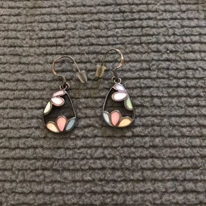 Vintage silver and mother pearl earrings